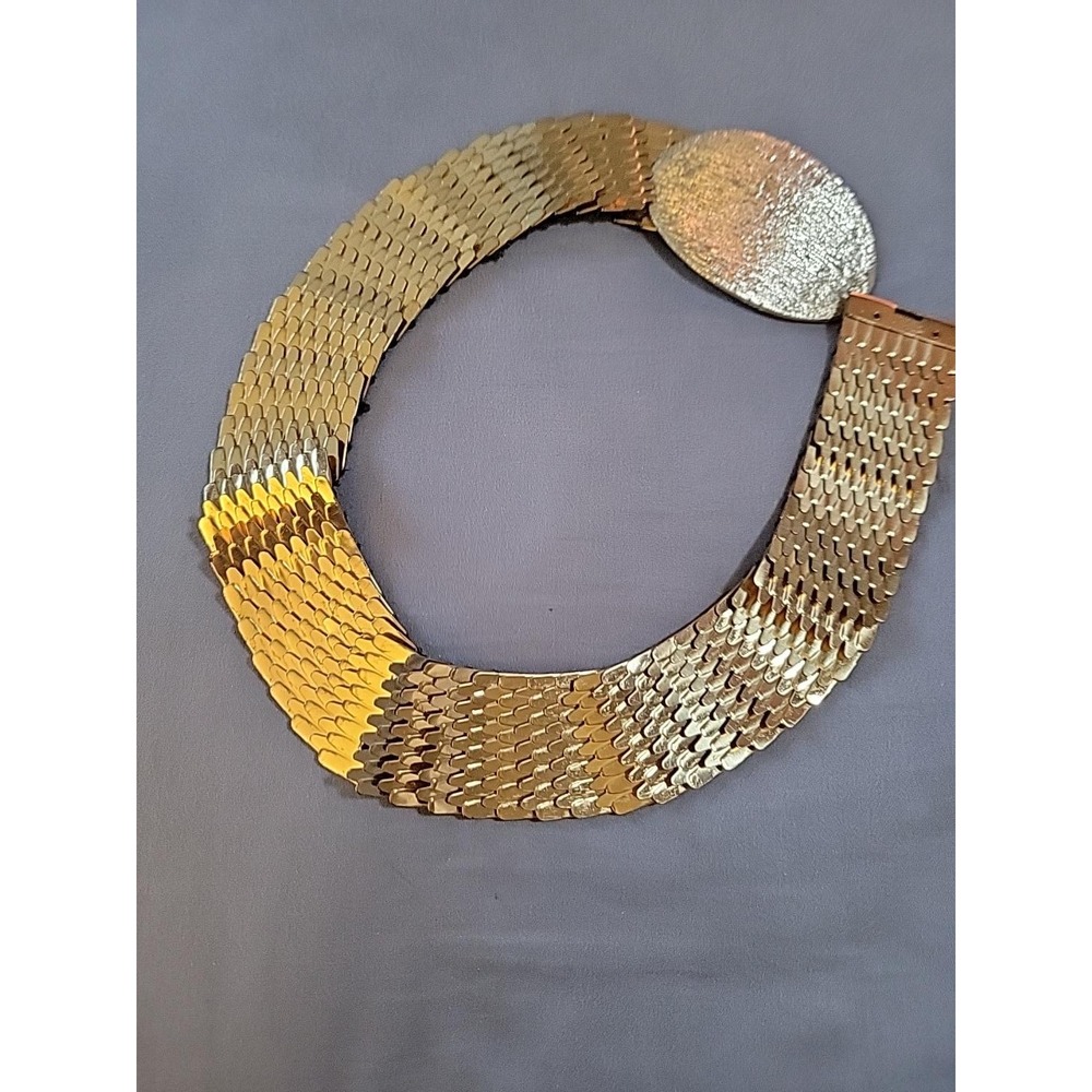 Vintage Gold Mesh Belt Unsigned Gold Disco Belt